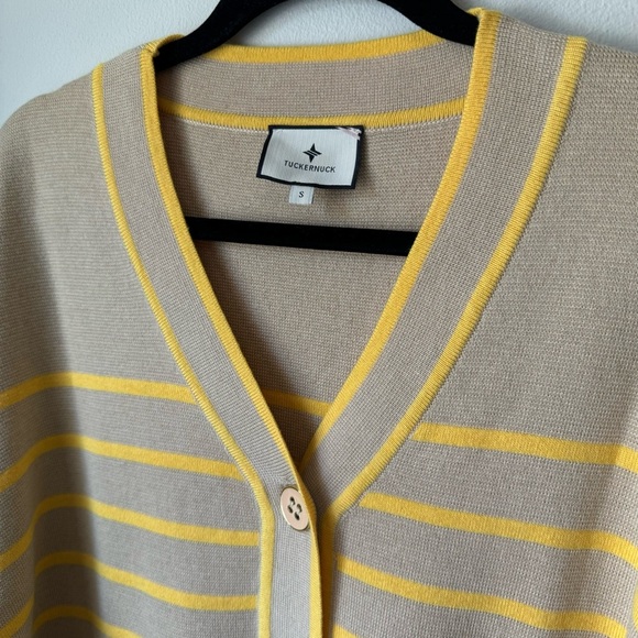 TUCKERNUCK Chai Stripe Lauren Cardigan sweater - Picture 11 of 12